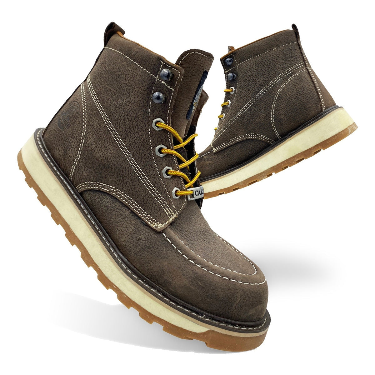 Bota De Trabajo Caribu Modelo 363 De Piel Casual