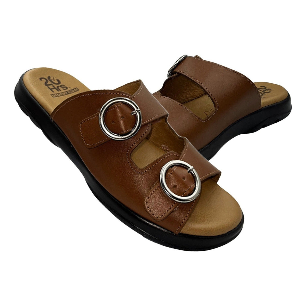 Sandalia Huarache De Piel Para Mujer Cómodo 20 Hrs 1007