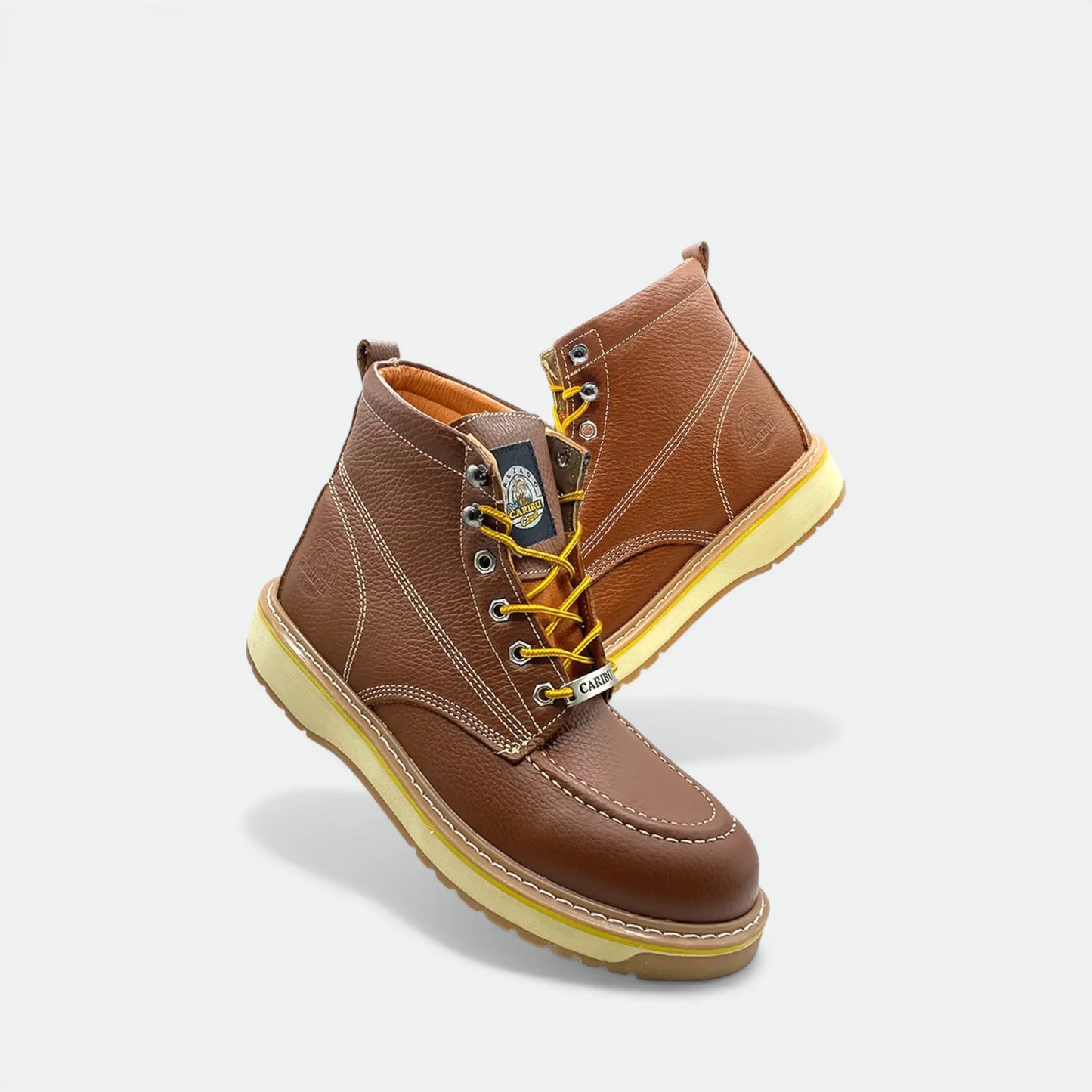 Bota De Trabajo Caribu Modelo 363e De Piel Casual