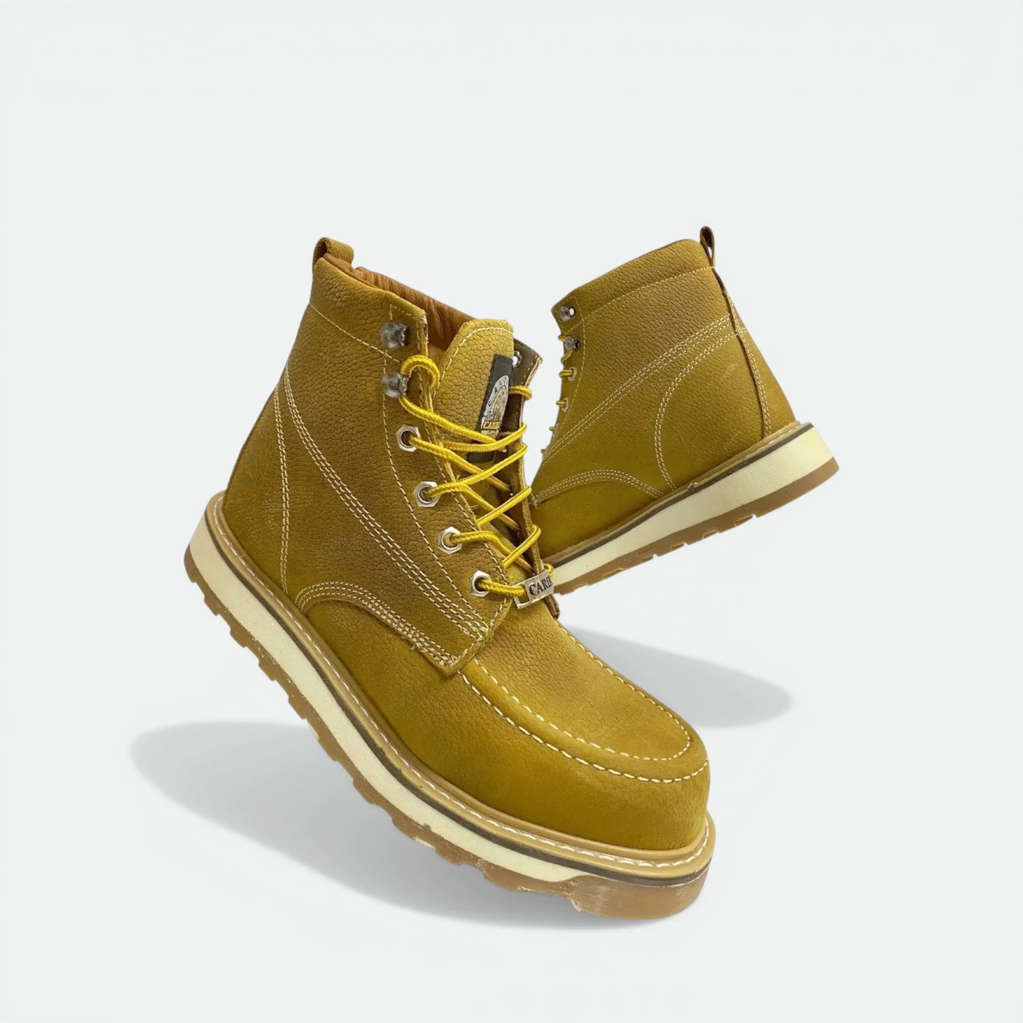 Bota De Trabajo Caribu Modelo 363 De Piel Casual