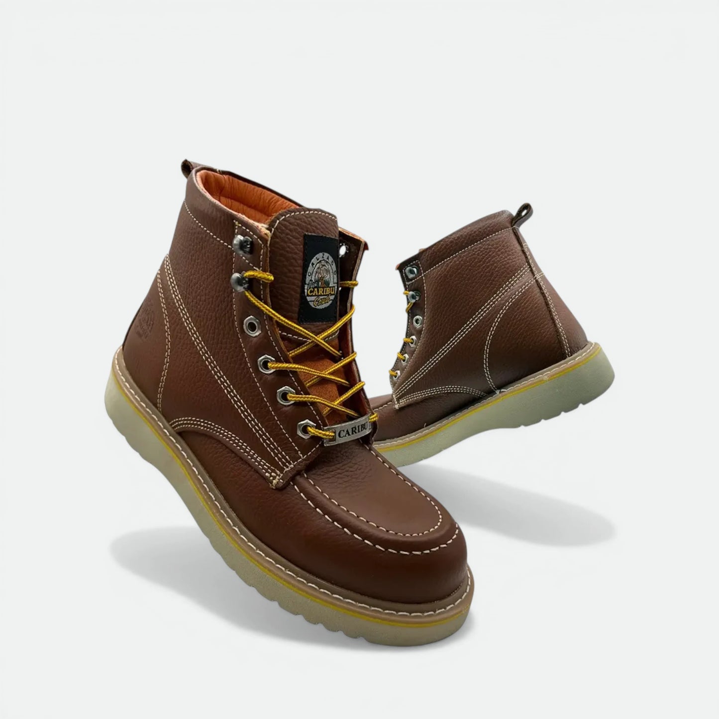 Bota De Trabajo Caribu Modelo 363-p De Piel Casco Poliamida