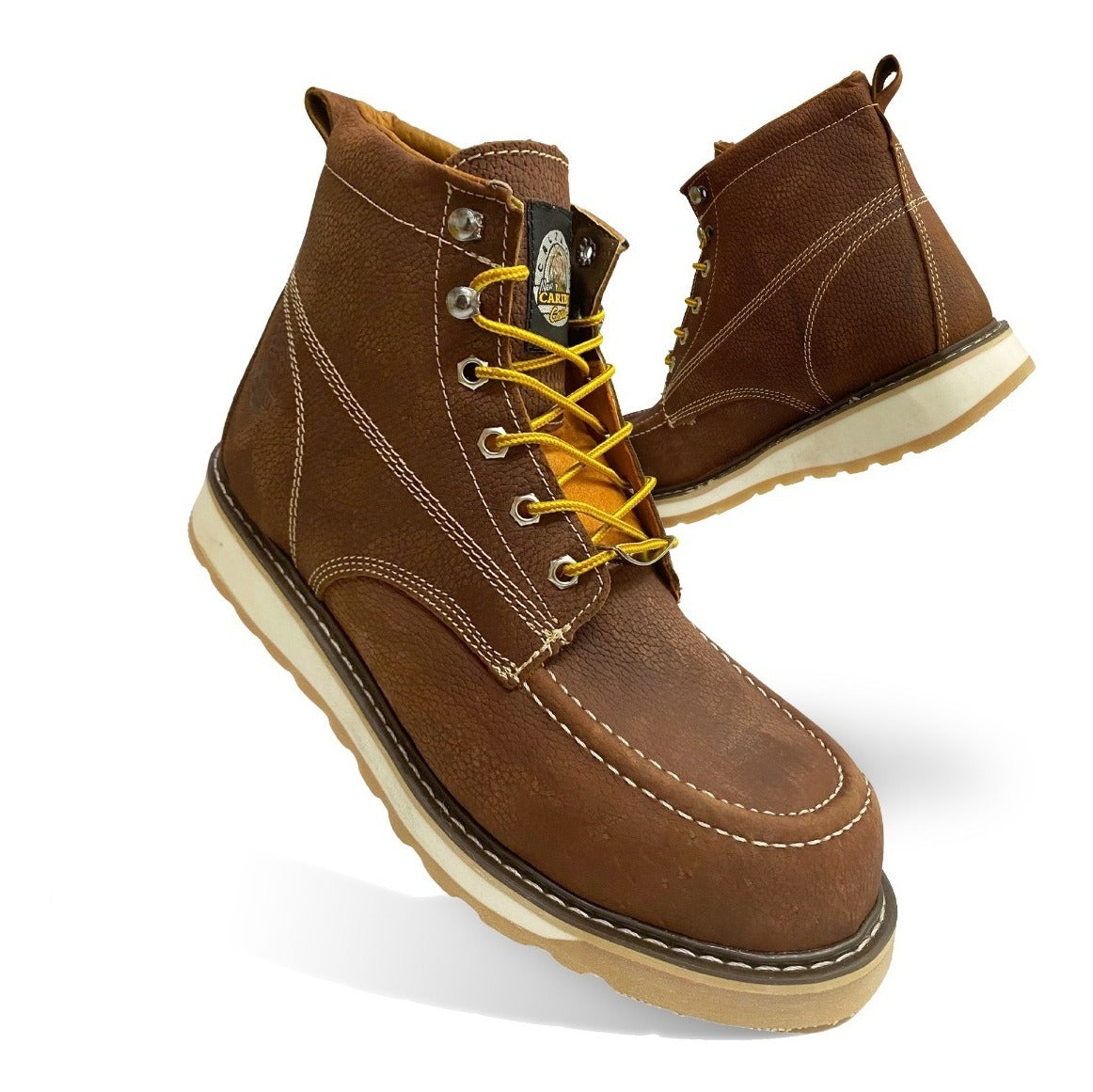 Bota De Trabajo Caribu Modelo 363 De Piel Casual