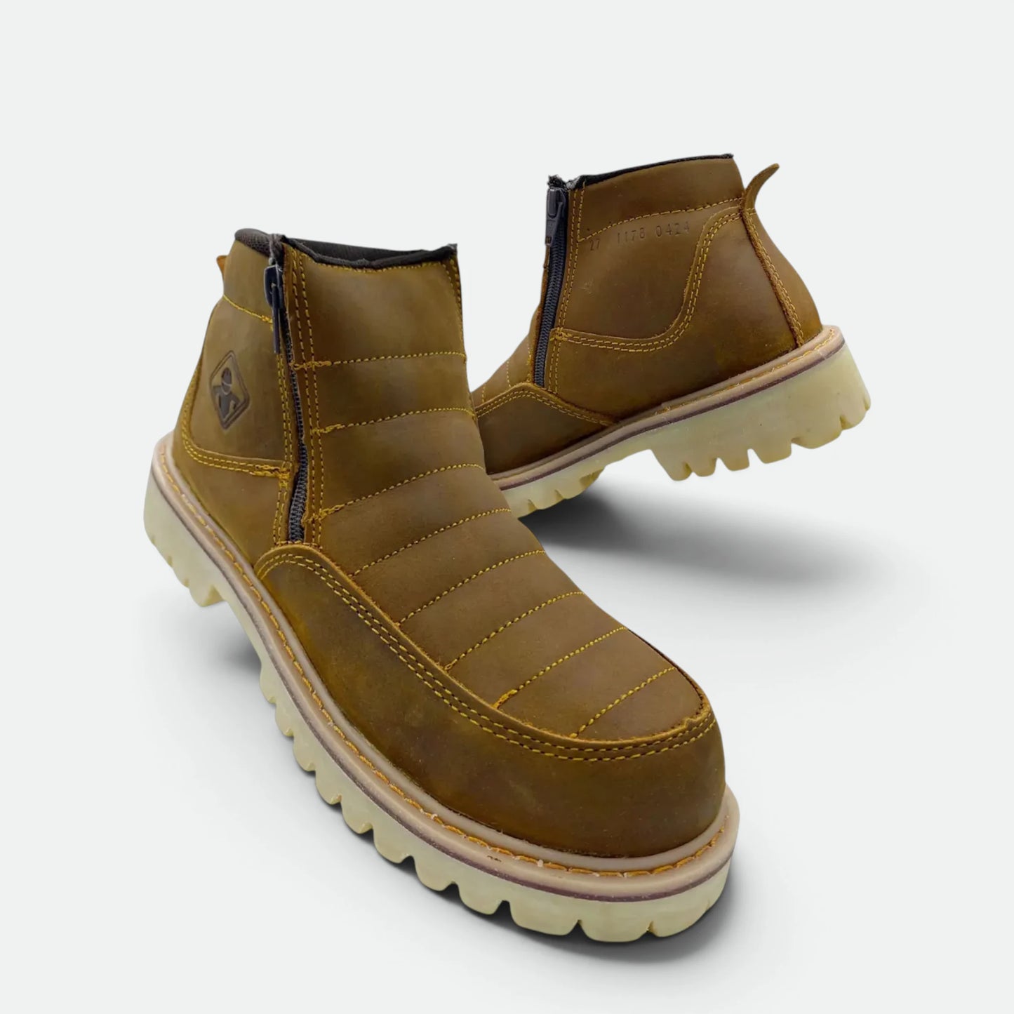 Bota De Trabajo Industrial Pma 570 De Piel Con Cierre