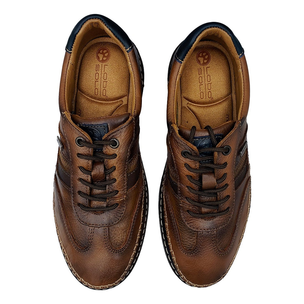 Zapato De Piel Tejidos Lobo Solo 8154 Caballero