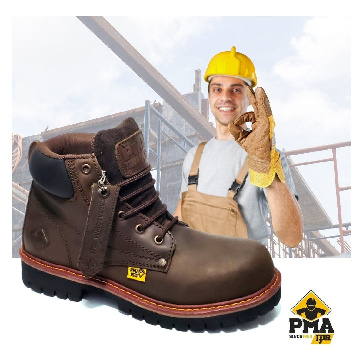 Bota Industrial Con Casco De Acero Pma