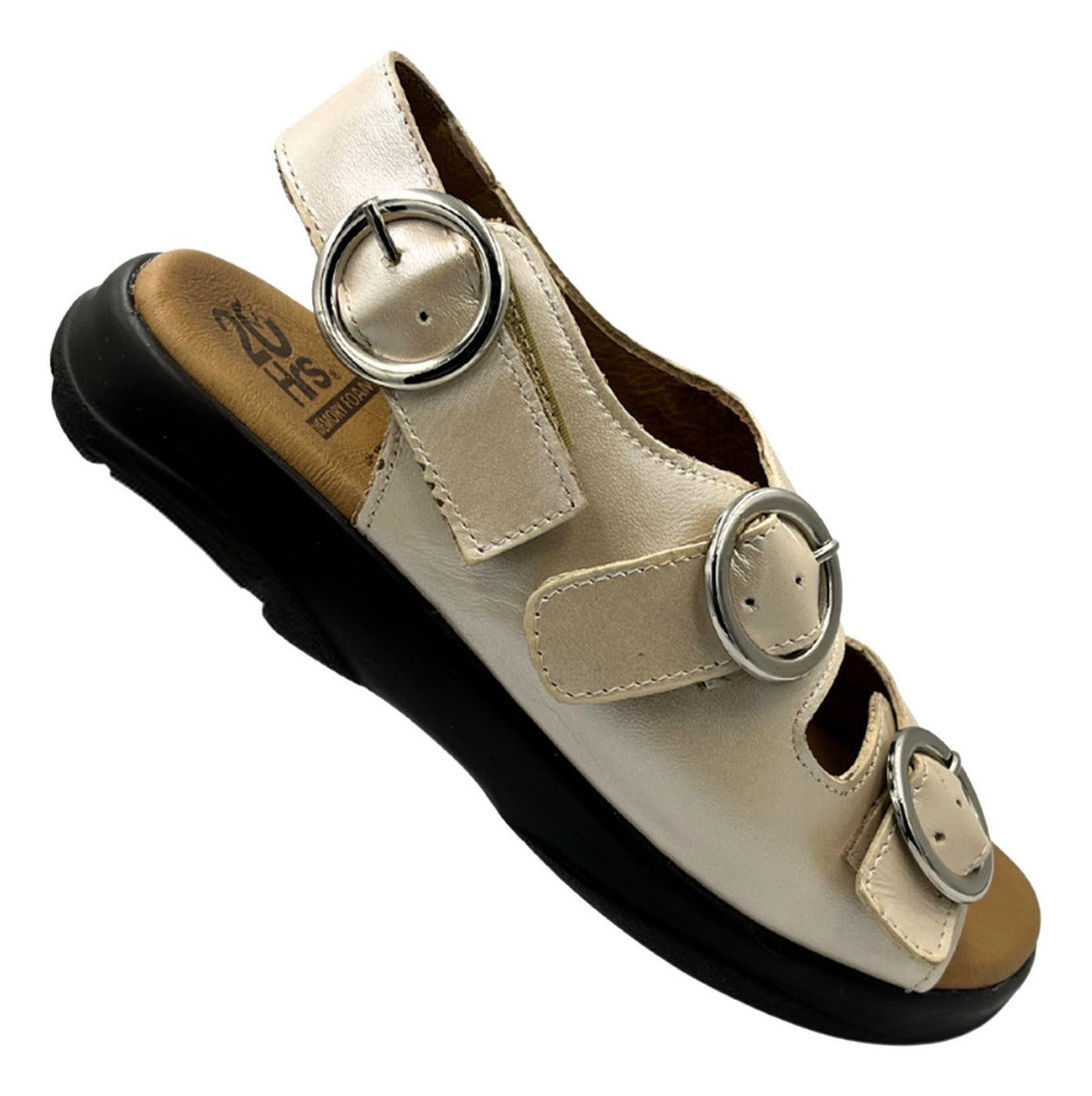 Sandalia Huarache De Piel Para Mujer Cómodo 20 Hrs 1010
