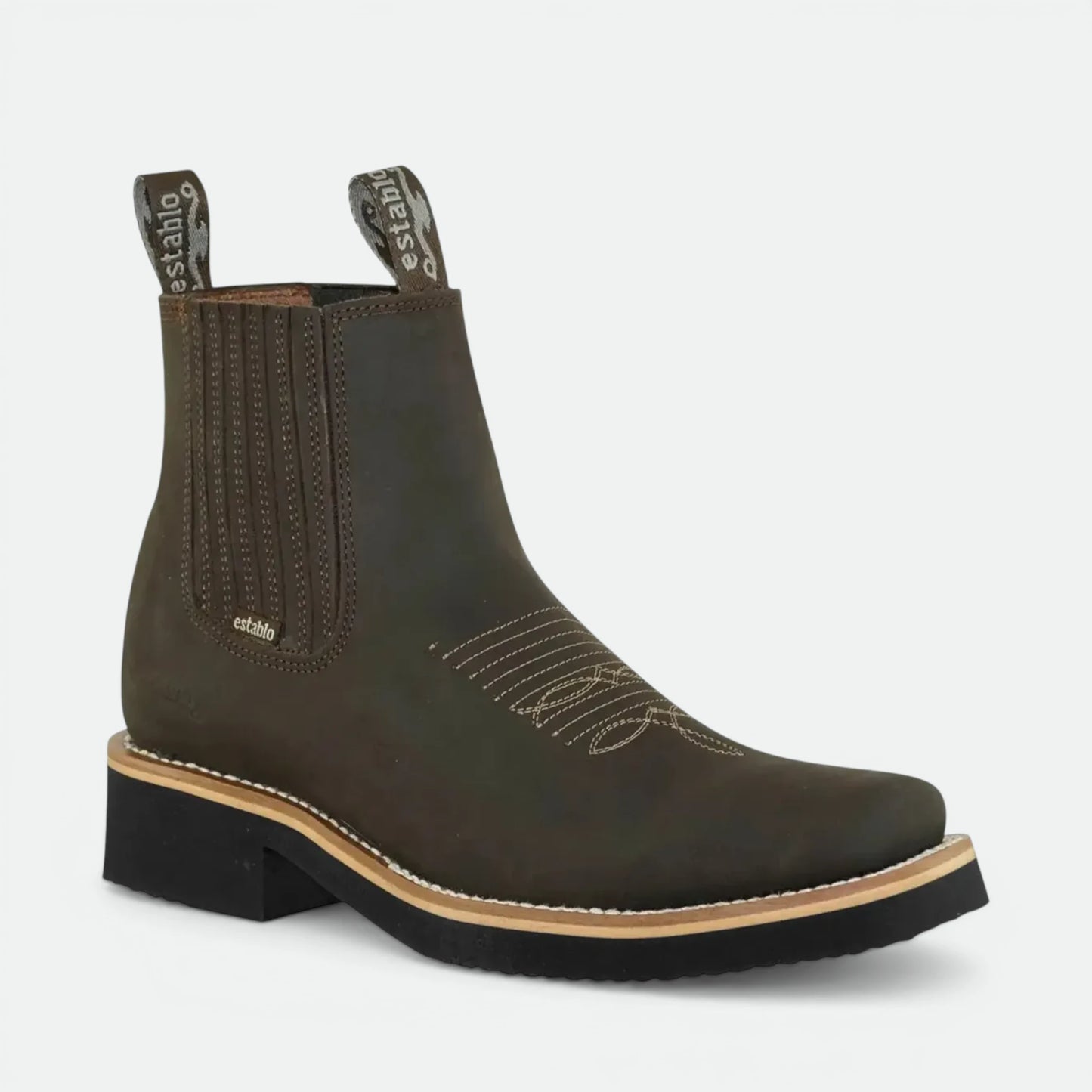 Bota Botin Establo Modelo 981 Piel Res Horma Rodeo