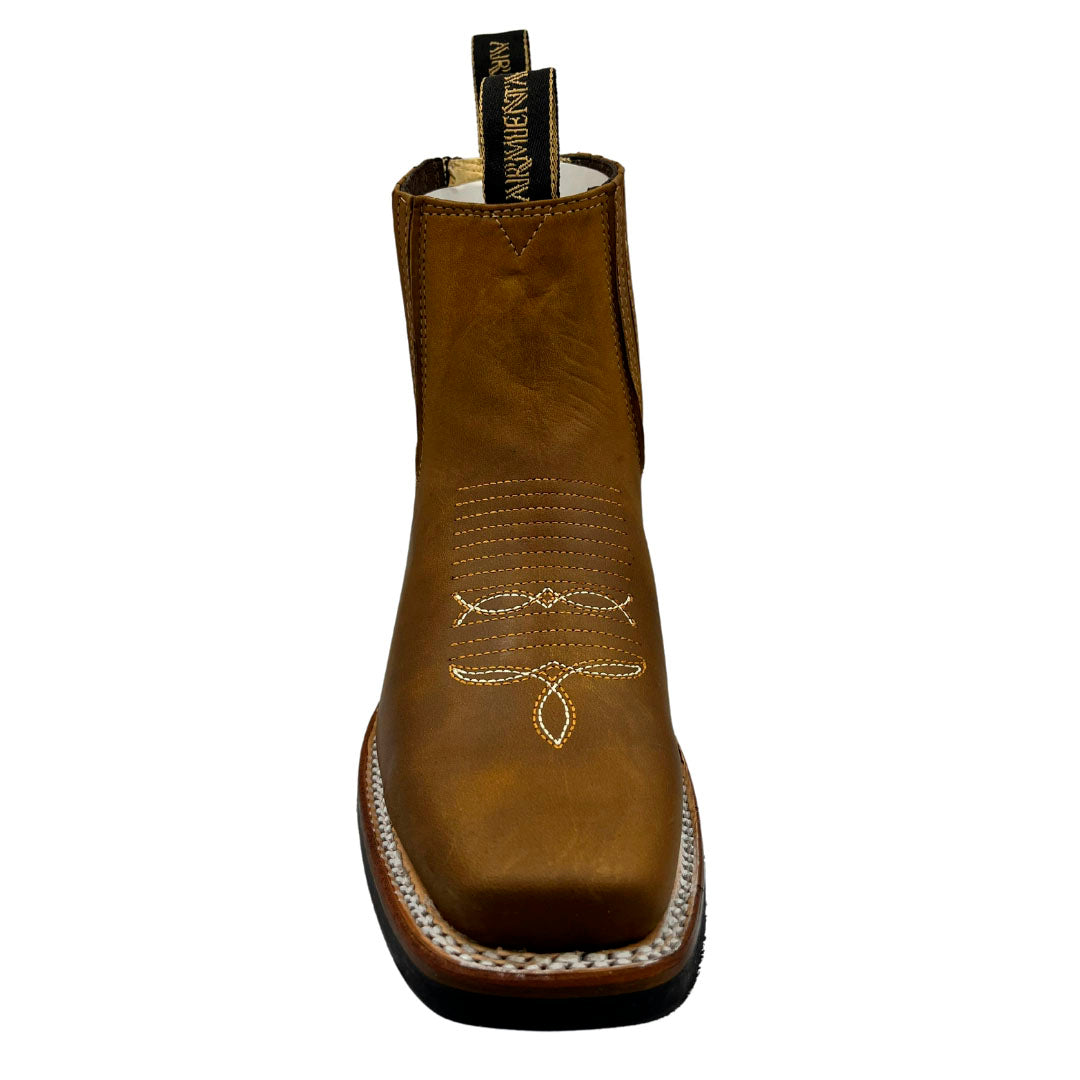 Bota Botín Vaqueras Piel Res Para Hombre Rodeo Armenta 380