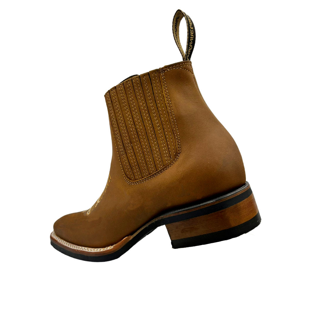 Bota Botín Vaqueras Piel Res Para Hombre Rodeo Armenta 380