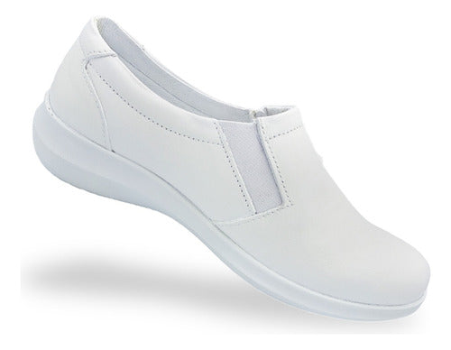 Zapato Blanco De Piel Cómodo Cierre 20 Hrs 149