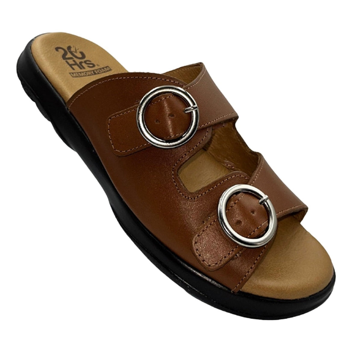 Sandalia Huarache De Piel Para Mujer Cómodo 20 Hrs 1007