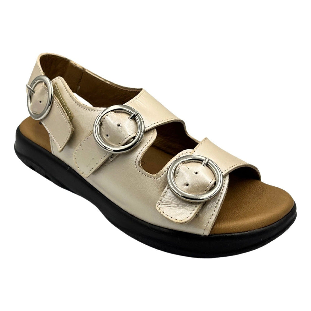 Sandalia Huarache De Piel Para Mujer Cómodo 20 Hrs 1010