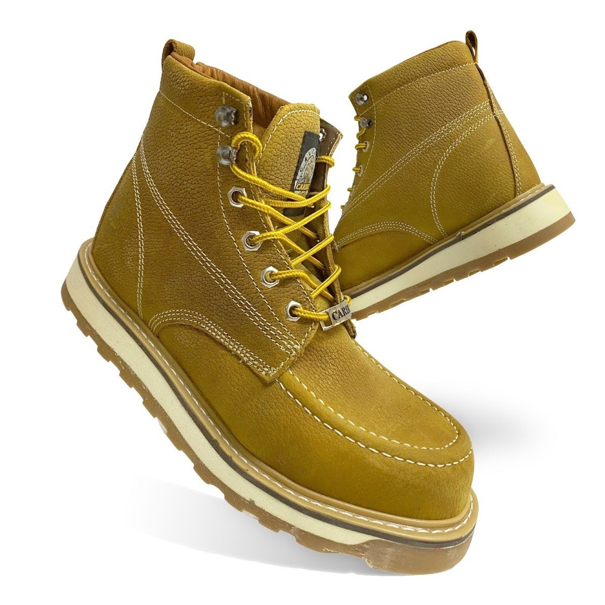 Bota De Trabajo Caribu Modelo 363 De Piel Casual