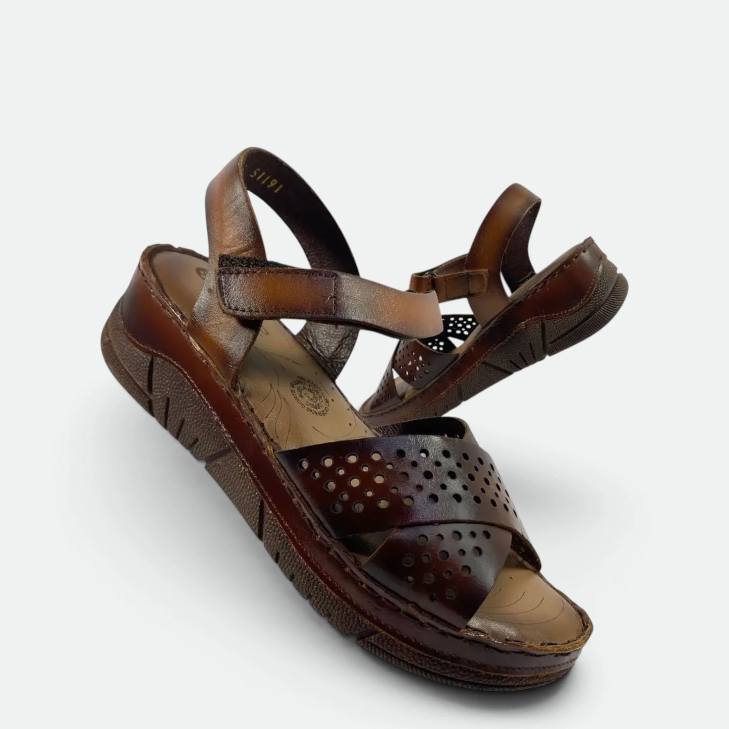 Sandalia Huarache Piel Para Dama Lobo Solo 1705