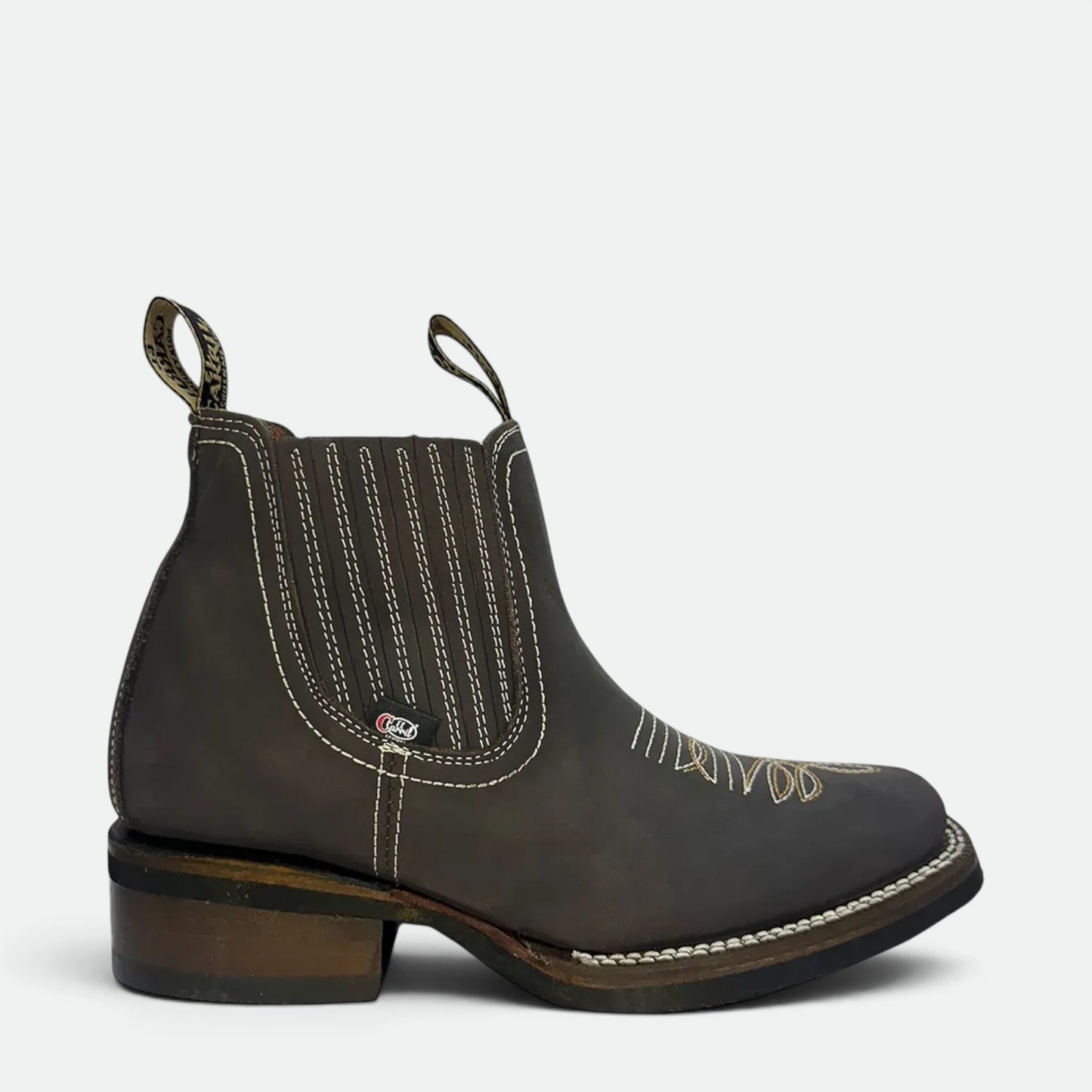 Bota Botin Vaquero El Carril Rodeo 100% Piel Original