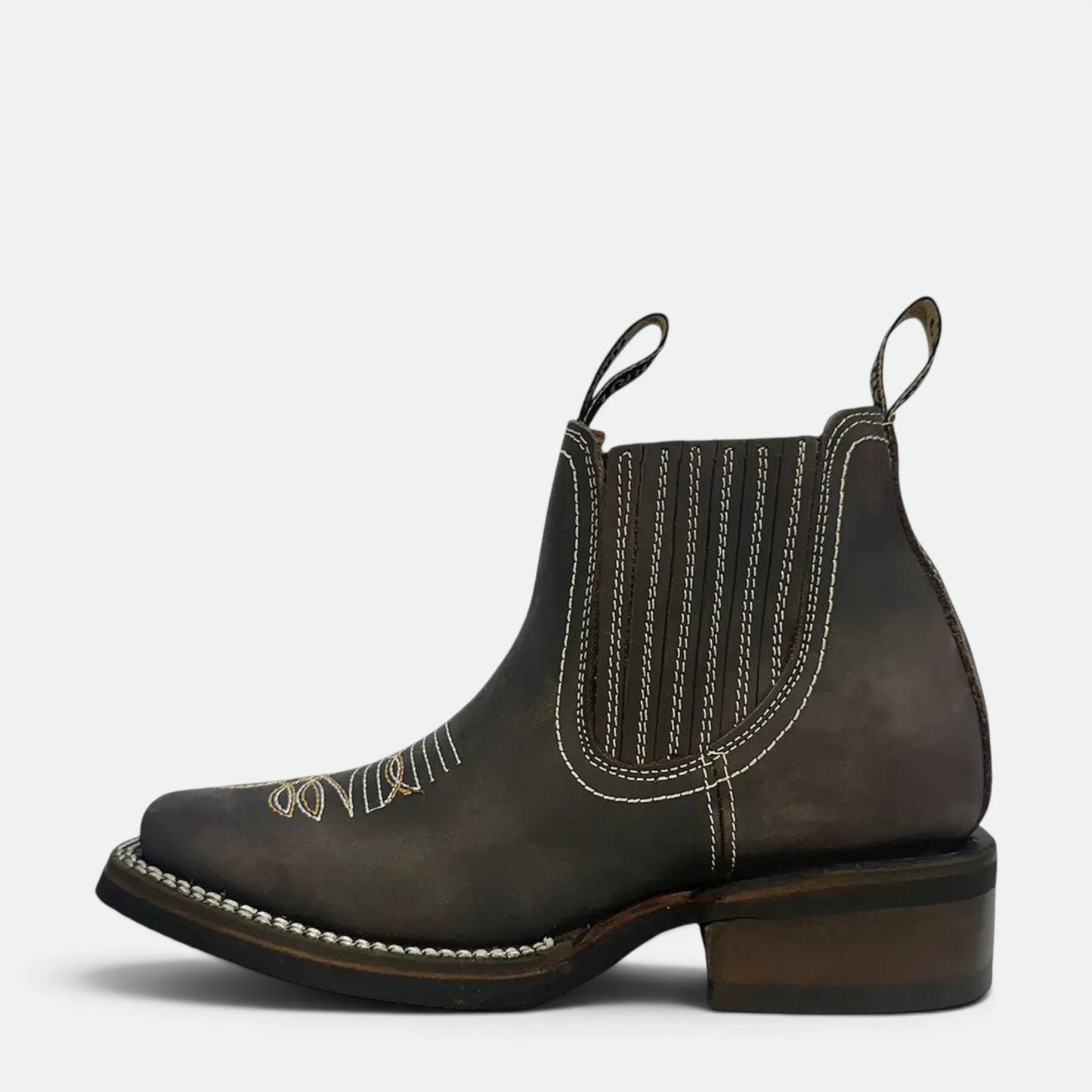 Bota Botin Vaquero El Carril Rodeo 100% Piel Original