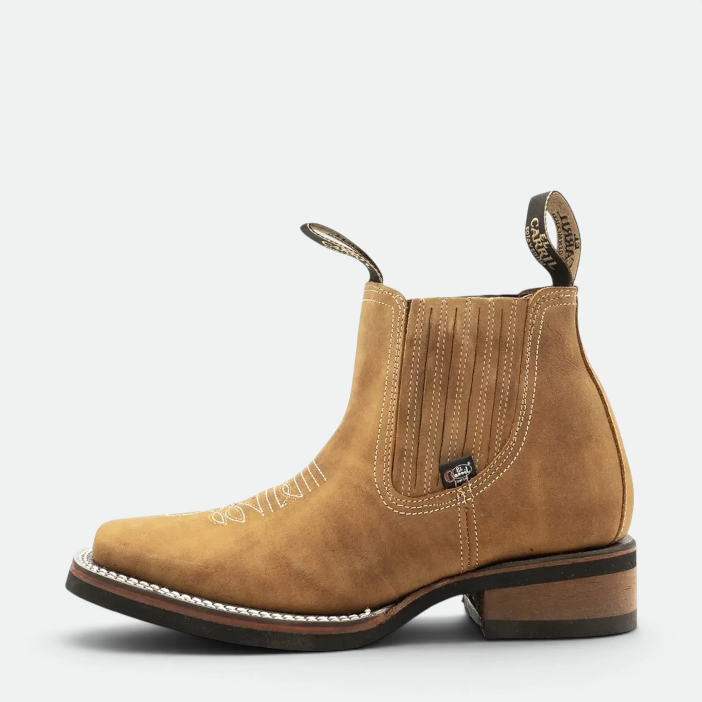 Bota Botin Vaquero El Carril Rodeo 100% Piel Original