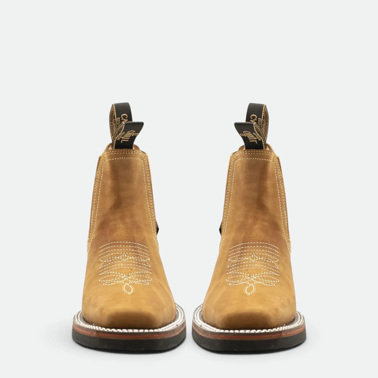Bota Botin Vaquero El Carril Rodeo 100% Piel Original