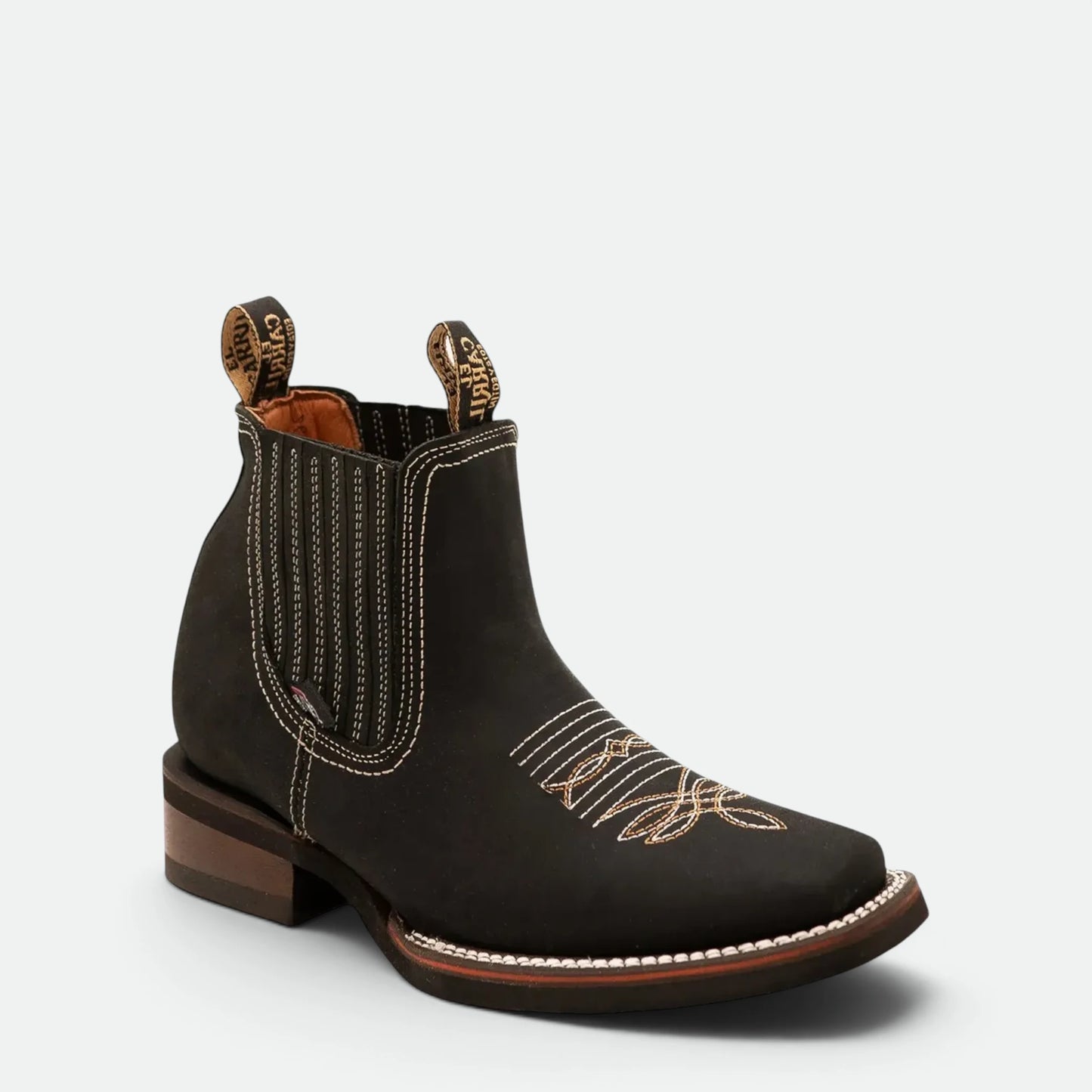 Bota Botin Vaquero El Carril Rodeo 100% Piel Original