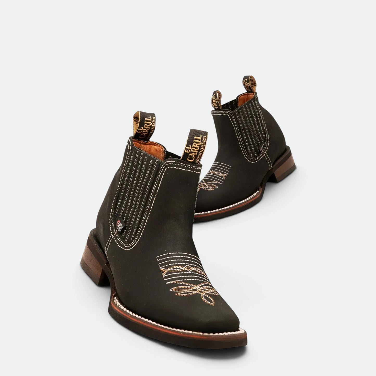 Bota Botin Vaquero El Carril Rodeo 100% Piel Original