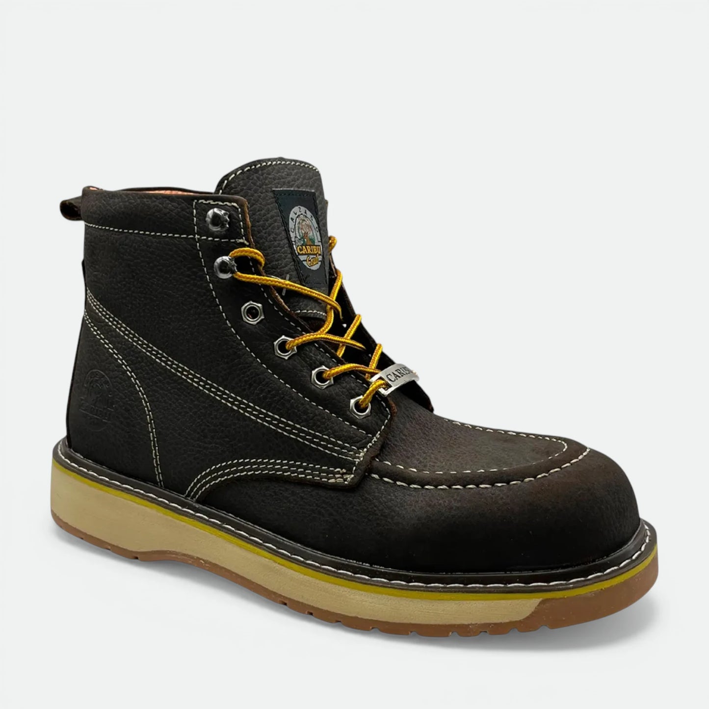 Bota De Trabajo Caribu Modelo 363e De Piel Casual