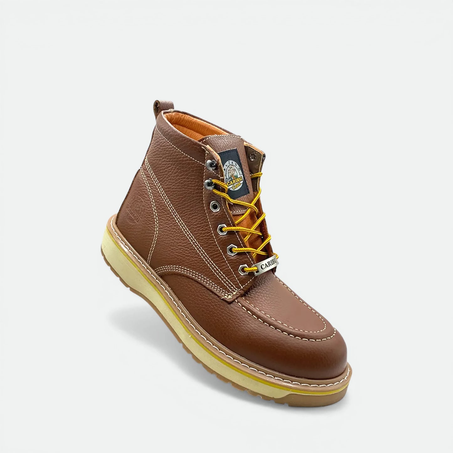 Bota De Trabajo Caribu Modelo 363e De Piel Casual