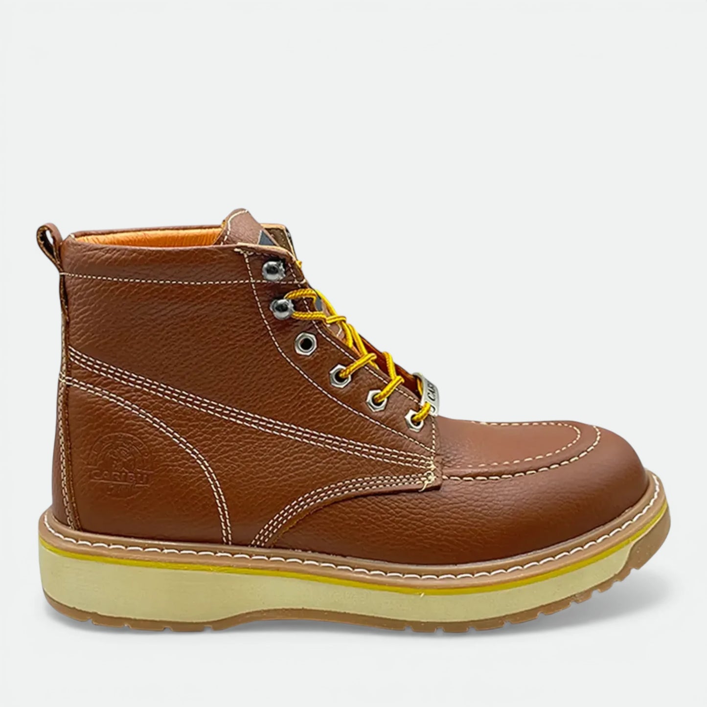 Bota De Trabajo Caribu Modelo 363e De Piel Casual