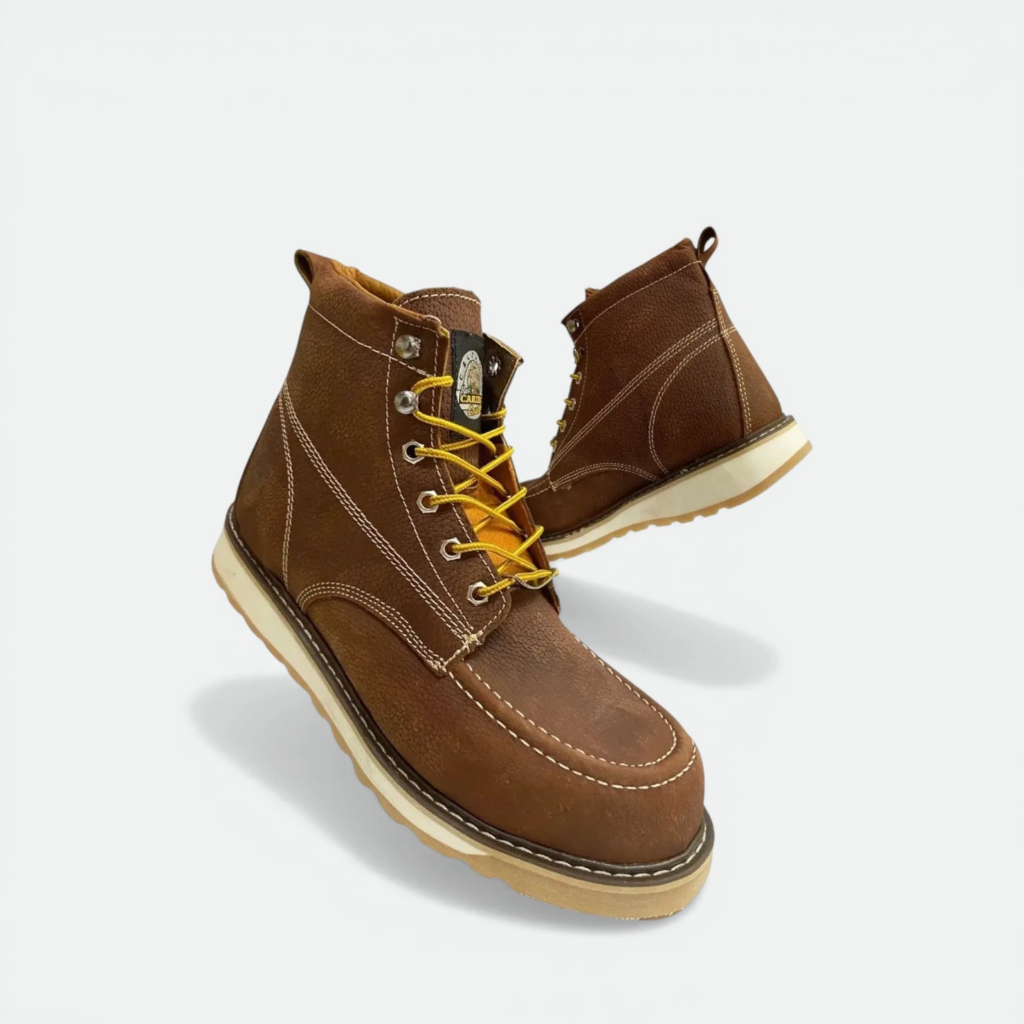 Bota De Trabajo Caribu Modelo 363 De Piel Casual