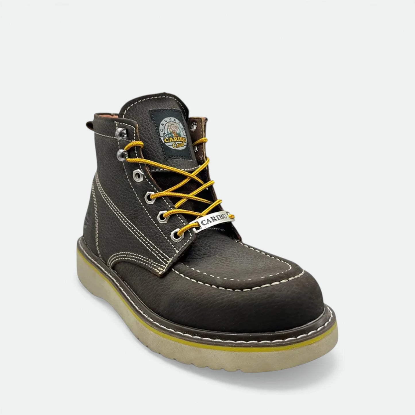 Bota De Trabajo Caribu Modelo 363-p De Piel Casco Poliamida