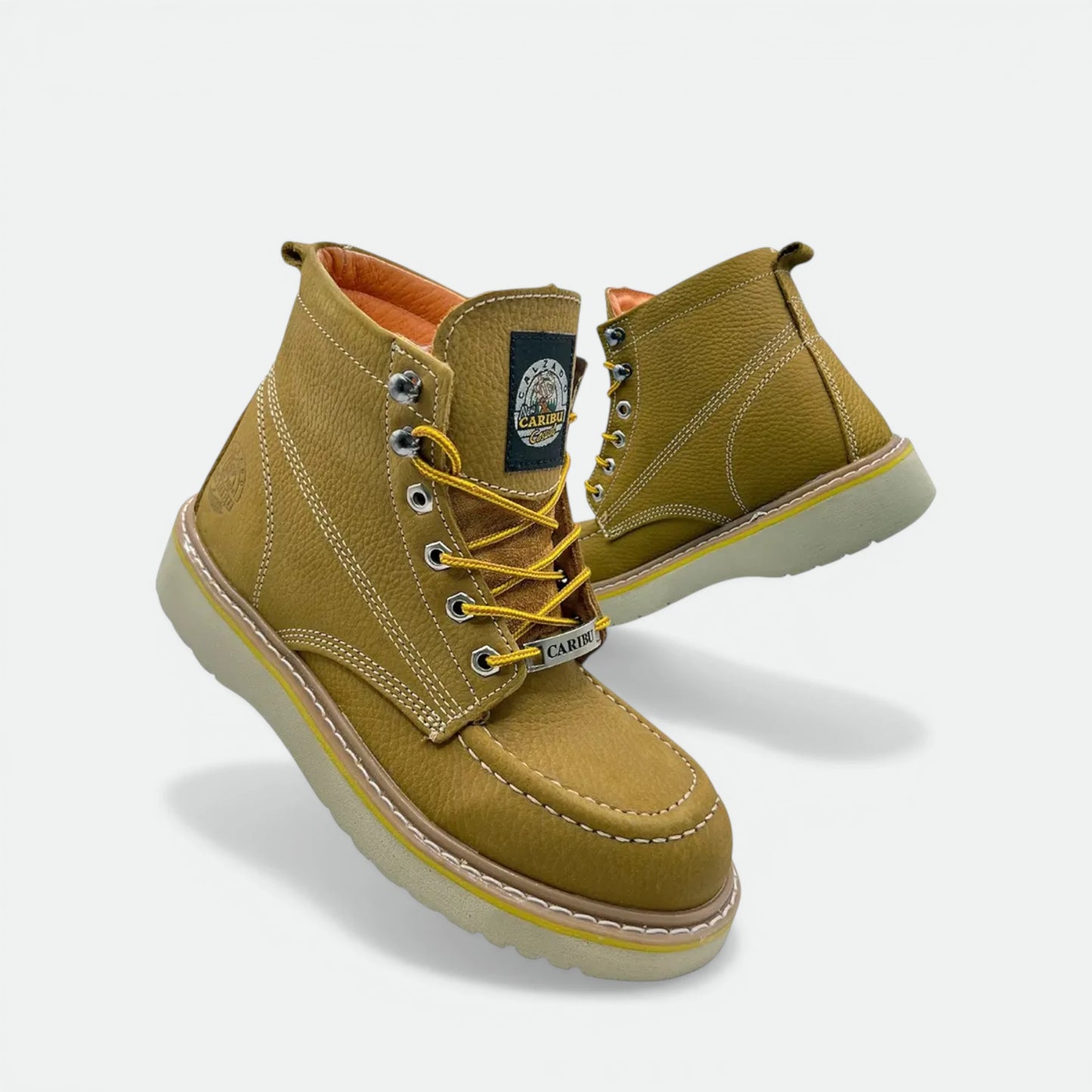 Bota De Trabajo Caribu Modelo 363-p De Piel Casco Poliamida
