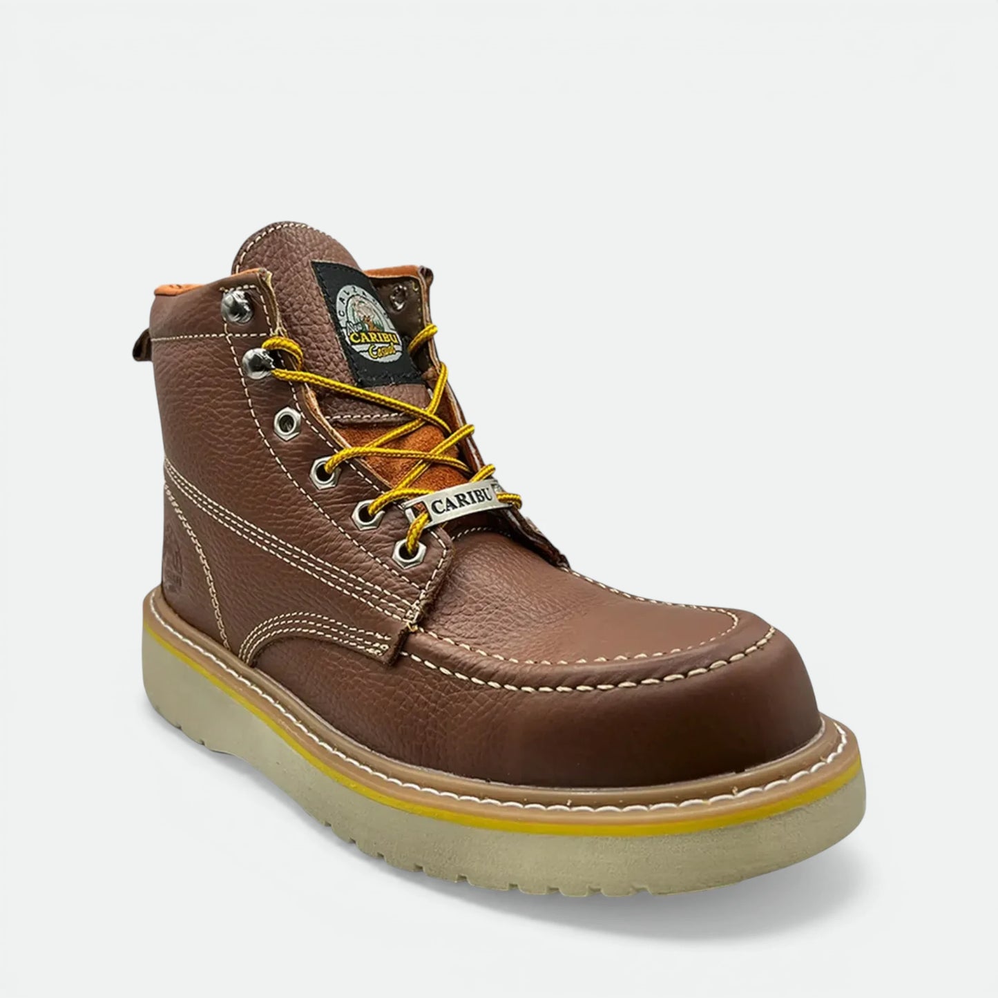 Bota De Trabajo Caribu Modelo 364p De Piel Con Casco