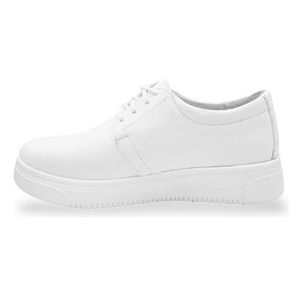 Zapato Para Dama Blanco De Piel Cómodo Trabajo 20 Hrs 346