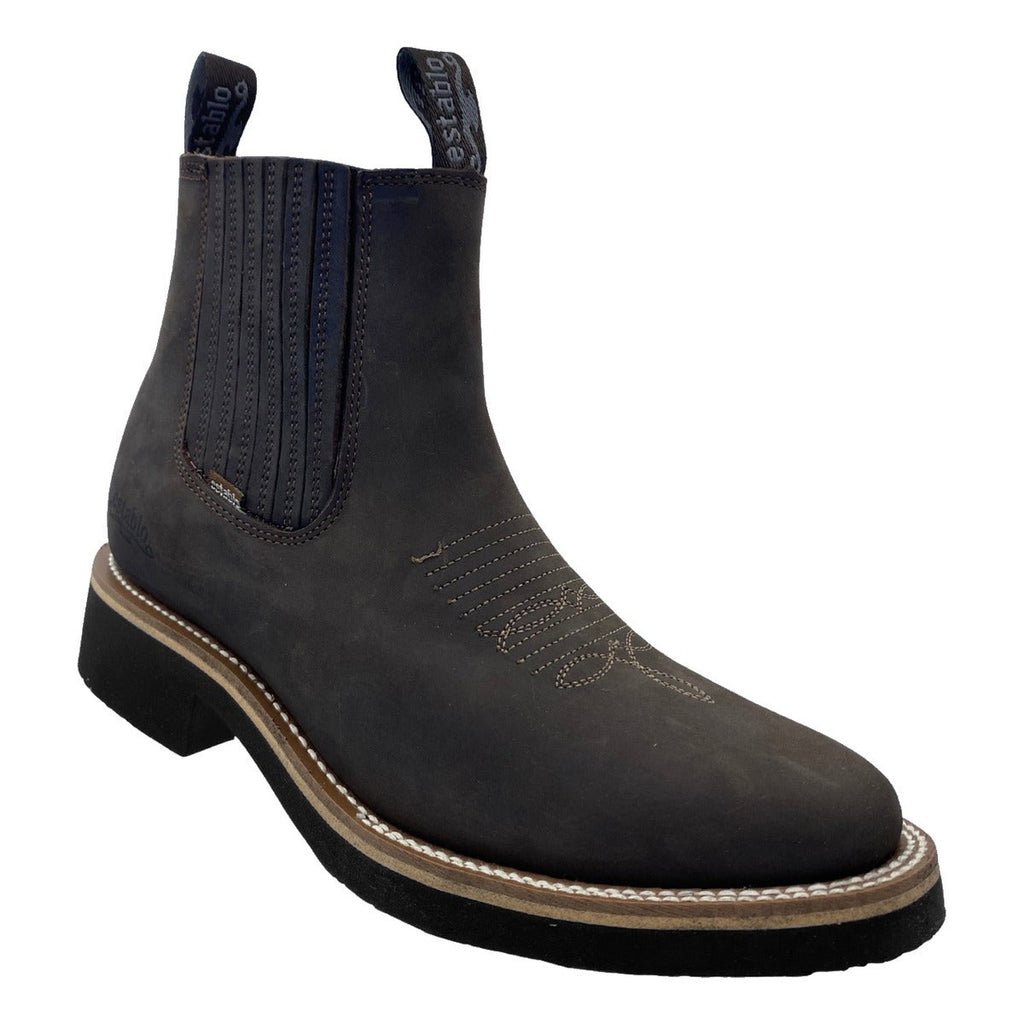Bota Botin Establo Modelo 980 De Piel Horma Rodeo