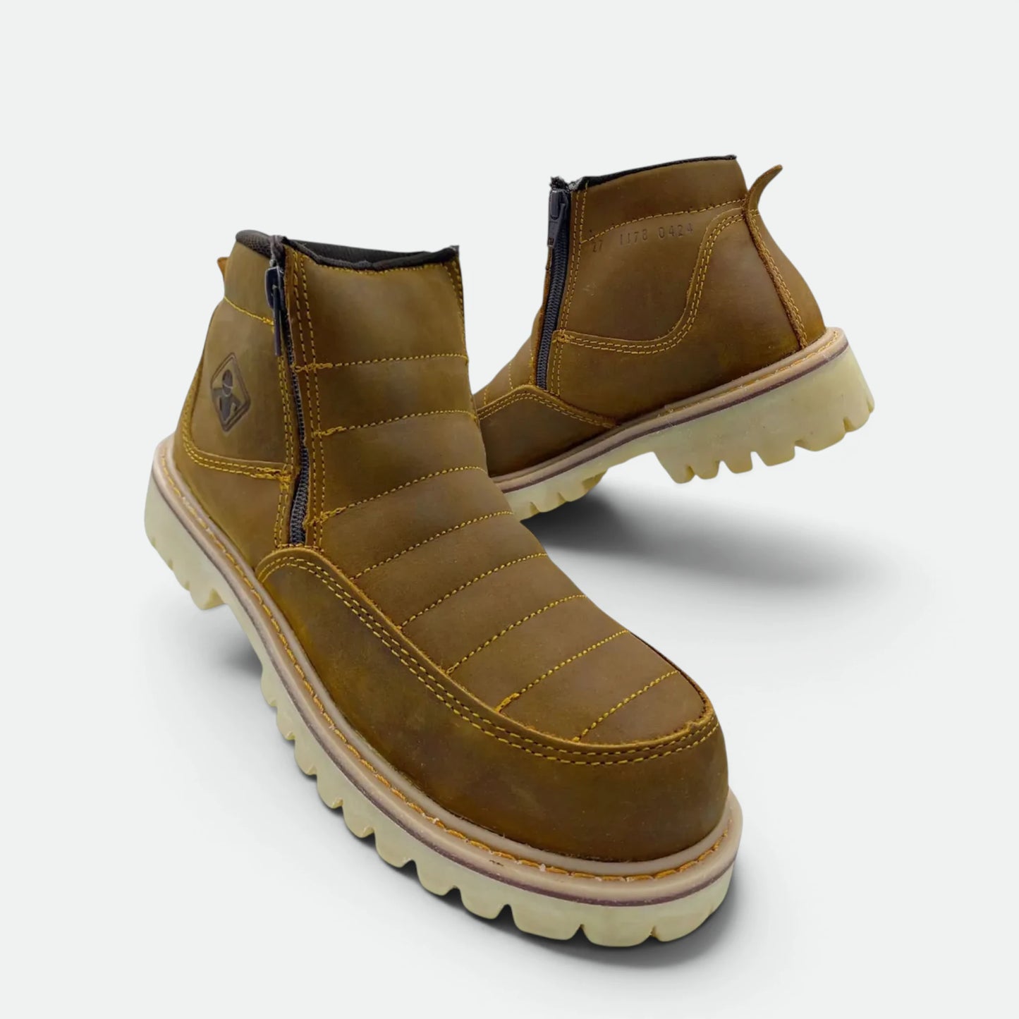 Bota De Trabajo Industrial Pma 570 De Piel Con Cierre