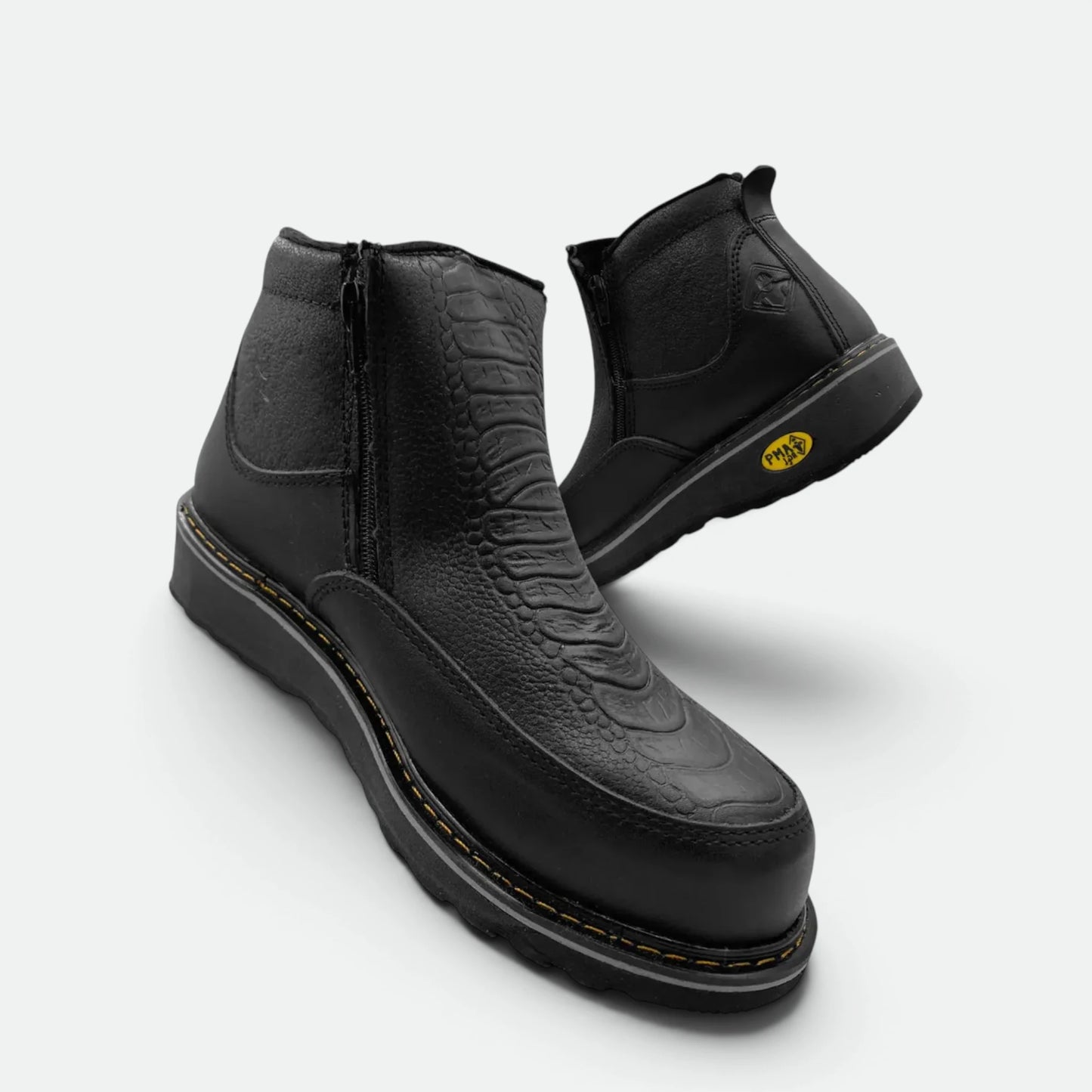 Bota Trabajo Industrial Pma 573 De Piel Con Cierre