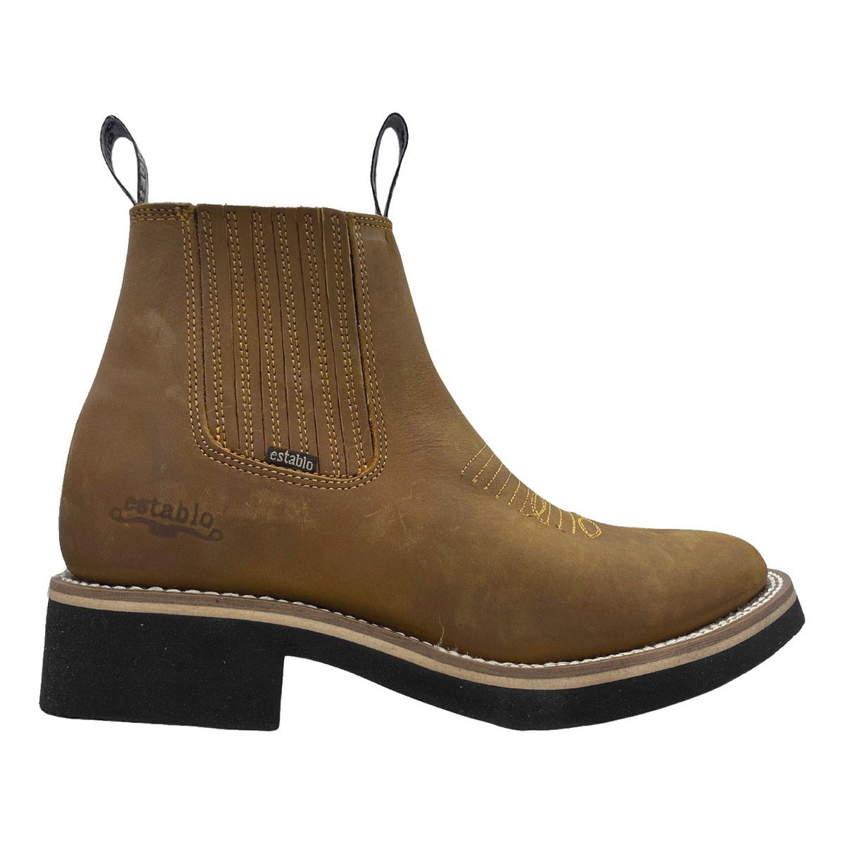 Bota Botin Establo Modelo 980 De Piel Horma Rodeo