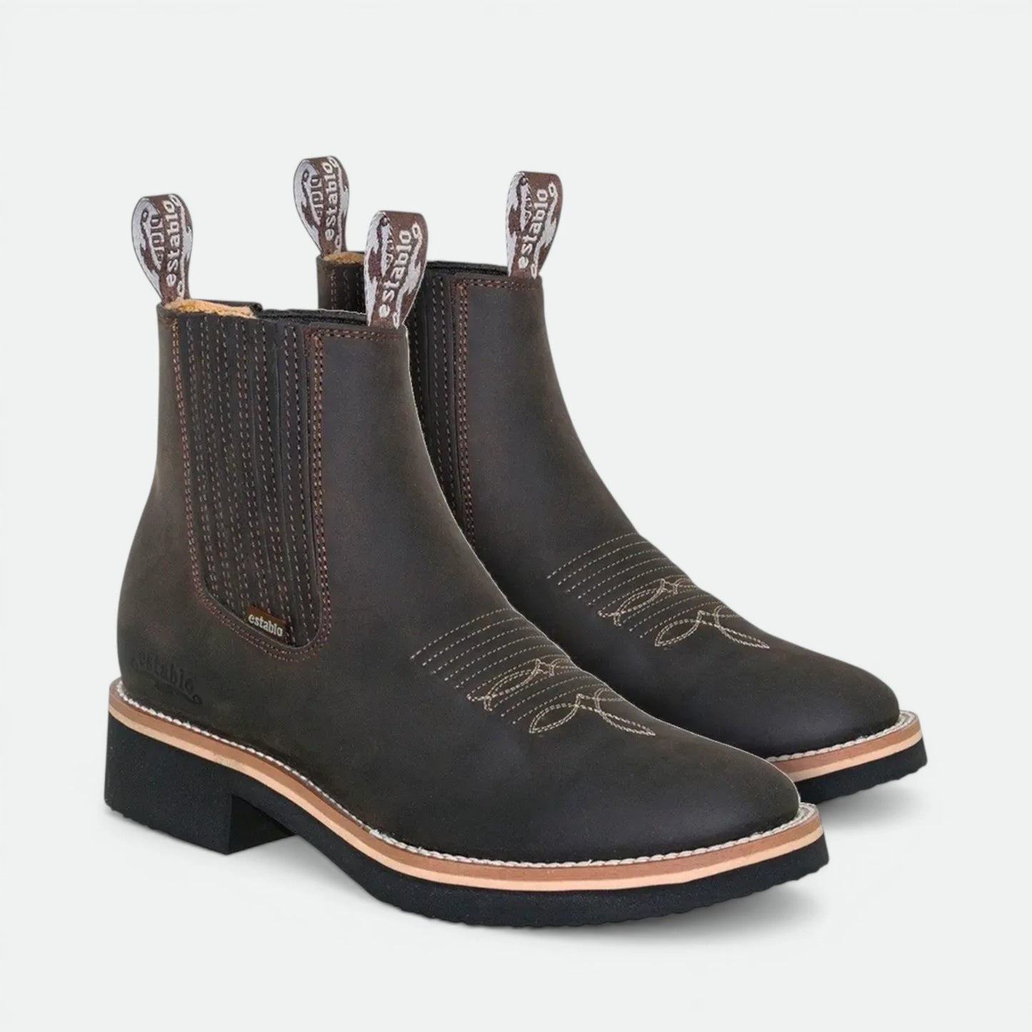 Botin Establo Modelo 980 De Piel Horma Rodeo