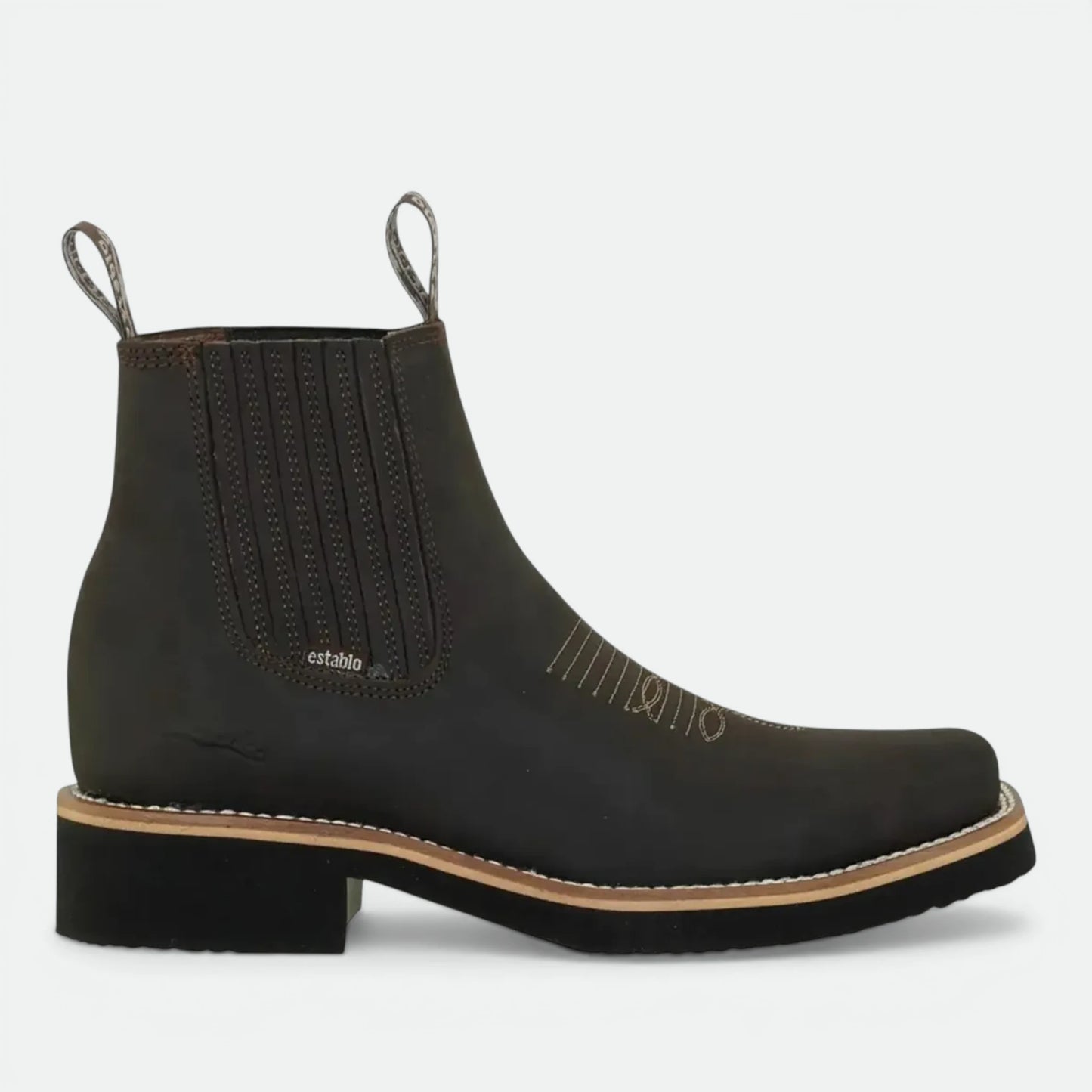 Bota Botin Establo Modelo 981 Piel Res Horma Rodeo