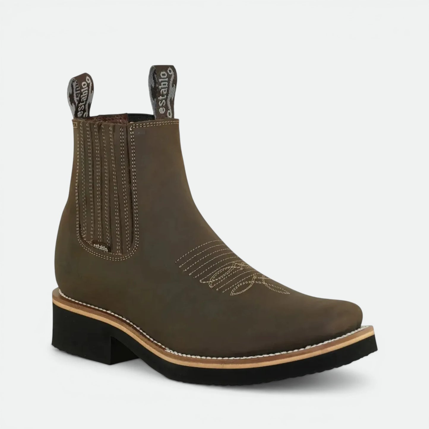 Bota Botin Establo Modelo 981 Piel Res Horma Rodeo